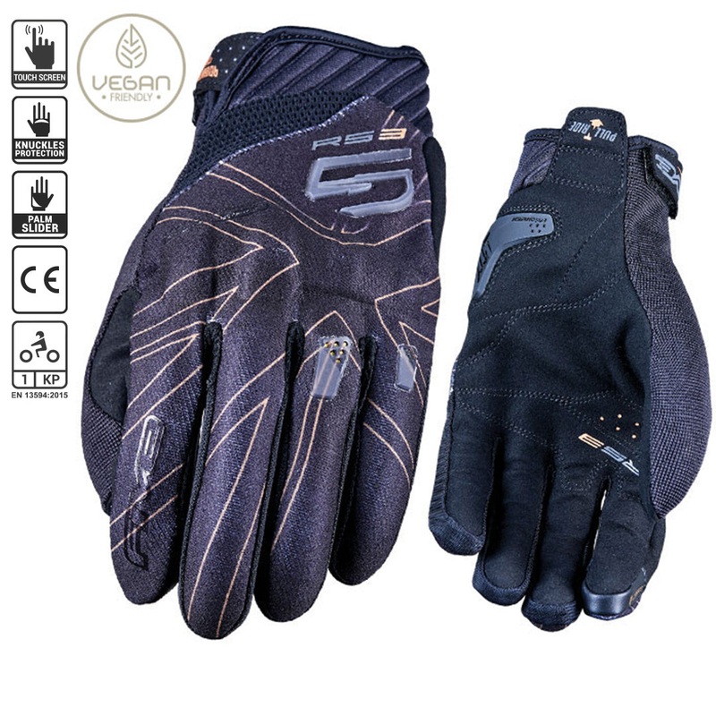 FIVE RS3 EVO Gloves *08/S RS3 EVO Union Jack Black/Gold Gloves FIVE