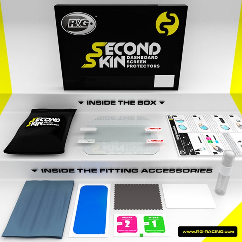 R&G Second Skin Dash Screen Protectors Dash Screen Protector Kit R&G Aprilia Tuono 17– RSV4 17-
