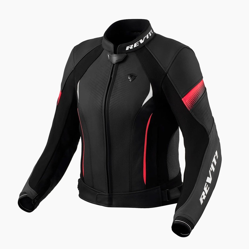 REV’IT!  Xena 4 Ladies Leather Jacket 34 Xena 4 Leather Ladies Jacket Black-Pink REV’IT!