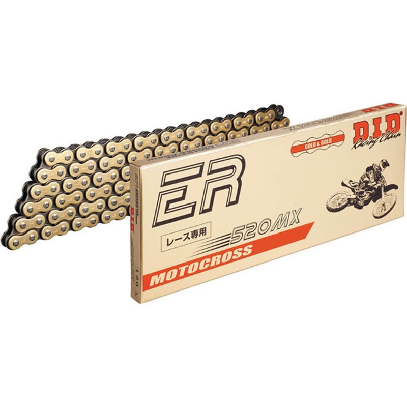 DID 520MX – Non Sealed Chain 520MX x 114RB G&B MX Race chain w/ RJ clip link DID