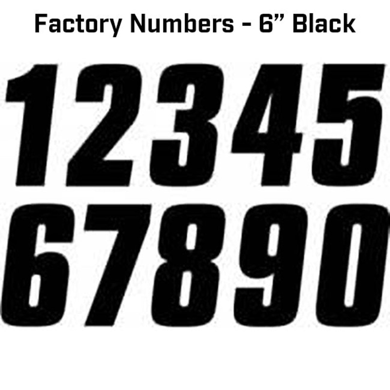 FACTORY EFFEX – Factory Numbers – 6″ Black FACTORY NUMBER 6 INCH 0 3 PACK BLACK 150mm