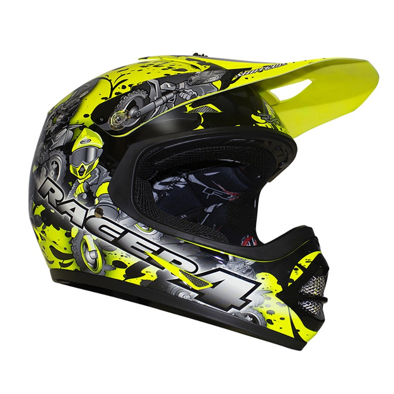 RXT Racer 4 Kids 2XS Racer 4 Kids Black Grey (47-48cm) Youth MX Helmet RXT