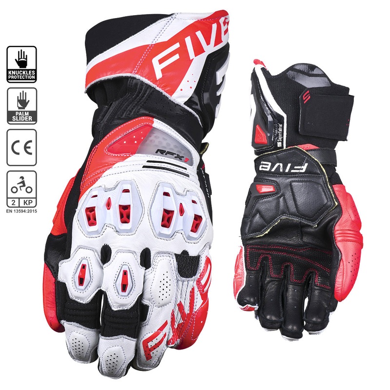 FIVE RFX1 EVO Gloves 08/S RFX1 EVO White/Red Race Gloves FIVE