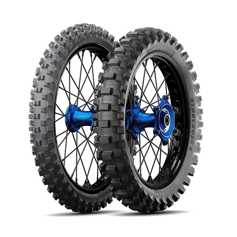 Michelin StarCross 6 Medium Hard 110/100-18 Bias 64M StarCross 6 Med Hard Tyre NHS TT Rear Michelin