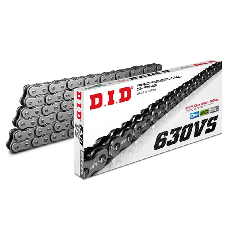 DID 630VS VO Series – O-Ring Chain 630VS x 96XB O’Ring solid bush chain w/ XJ rivet link DID