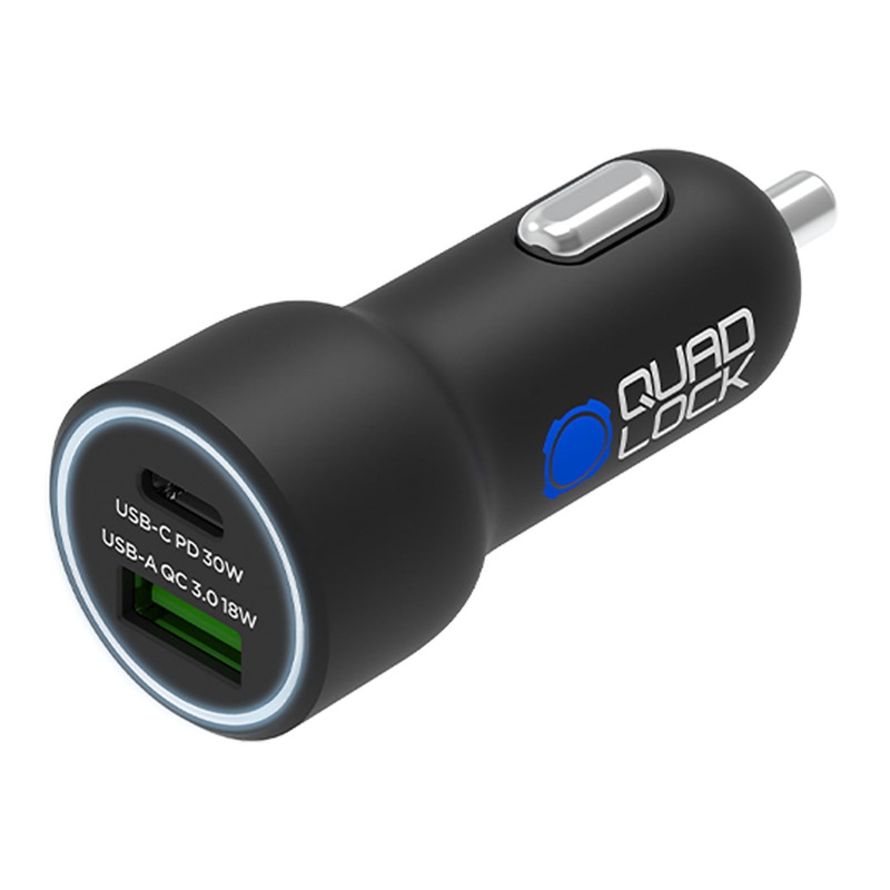 Quad Lock Car – Dual USB 12V Charger *Dual USB 12v Car Charger V2 Quad Lock