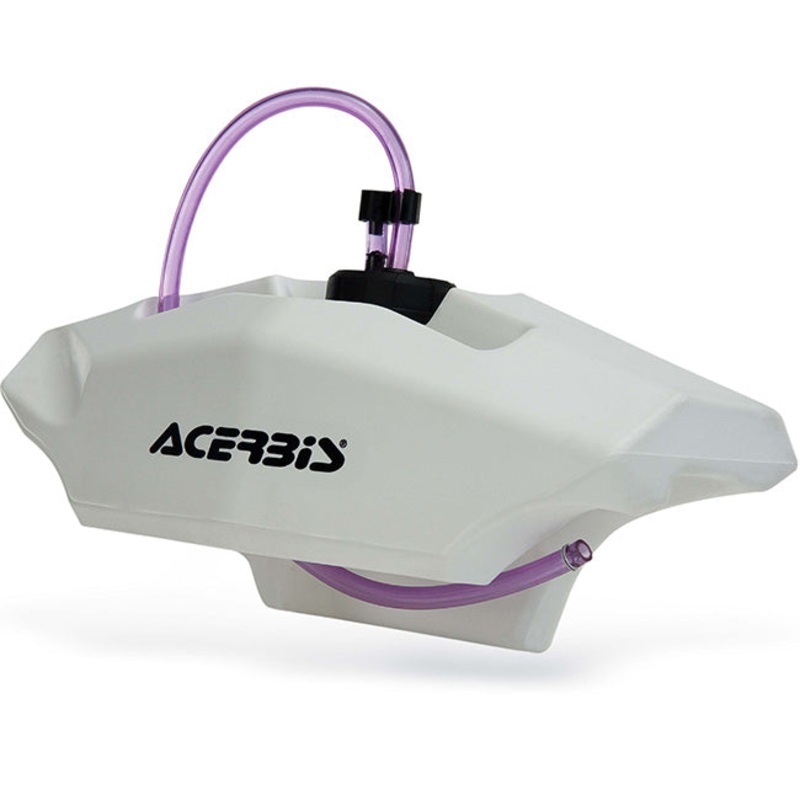 ACERBIS Fuel Tank – Bar Mounted Handlebar Fuel Tank 2.1ltr White Acerbis