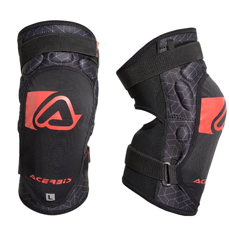 ACERBIS Soft Knee Guards – Youth Soft Knee Guards Youth Black/Red Acerbis