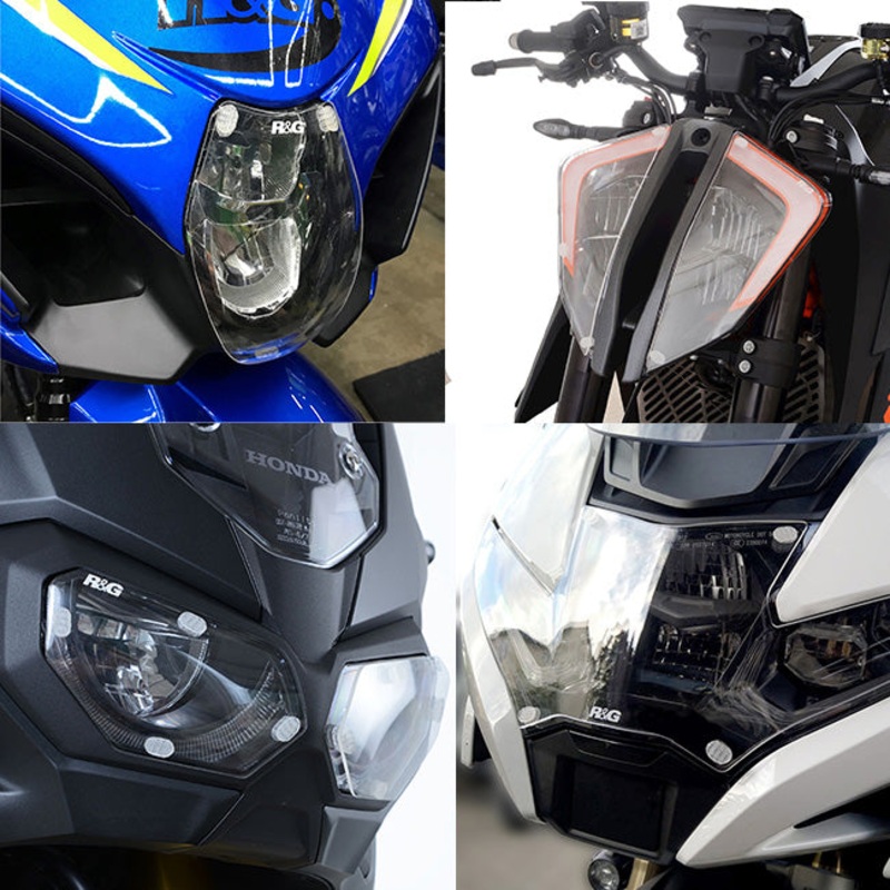 R&G Headlight Shields Headlight sheild clear pair Honda Africa Twin 16- R&G