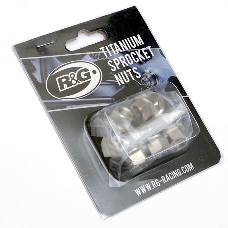 R&G Titanium Sprocket Nuts Titanium Sprocket Nut PVD Black M10X1.25 – 5 pack
