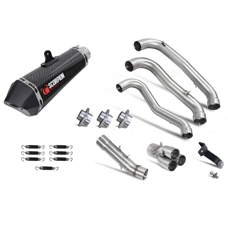 SCORPION SERKET TAPER Full System Honda CBR 125 R 11-16 Serket Taper Full Sys Carbon