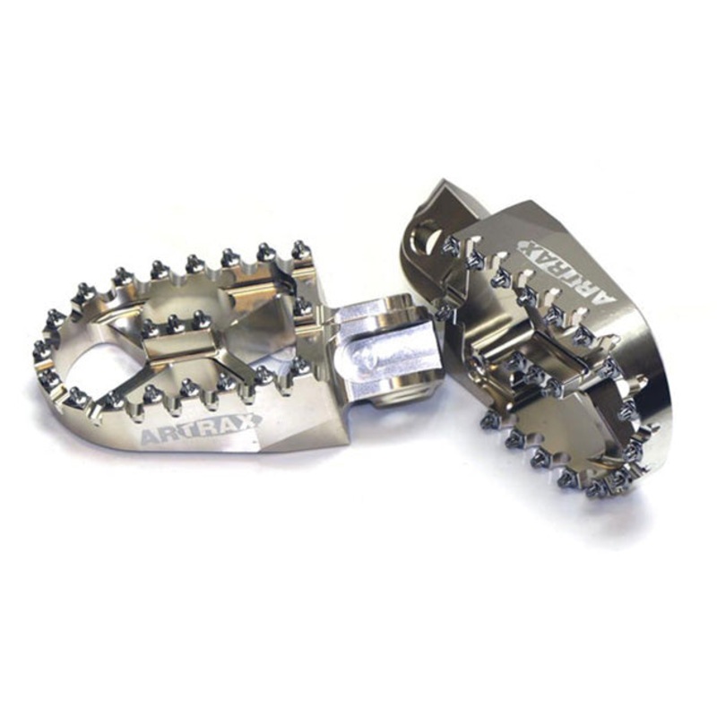 ARTRAX Footpegs Yamaha/GAS GAS MX foot pegs Blue alloy 56mm wide Artrax