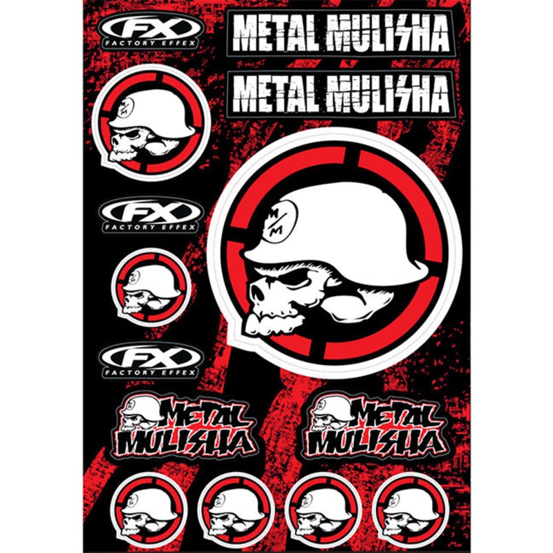 FACTORY EFFEX Metal Mulisha Stickers METAL MULISHA STICKER KIT 1 FX
