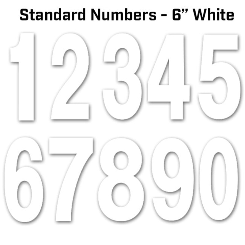 FACTORY EFFEX – Standard Numbers 6″ White NUMBER STD 6INCH 0 (3PK) WHITE 150mm