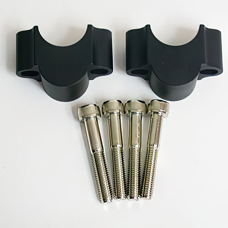 TECH 7 Handlebar Riser Bar Risers Black 25mm 28.6 fat to 28.6 fat Tech7
