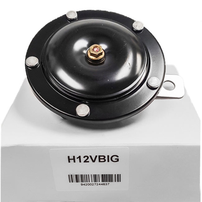 TECH 7 Horn BIG 12v Horn 12v Black 100mm 110db Tech7