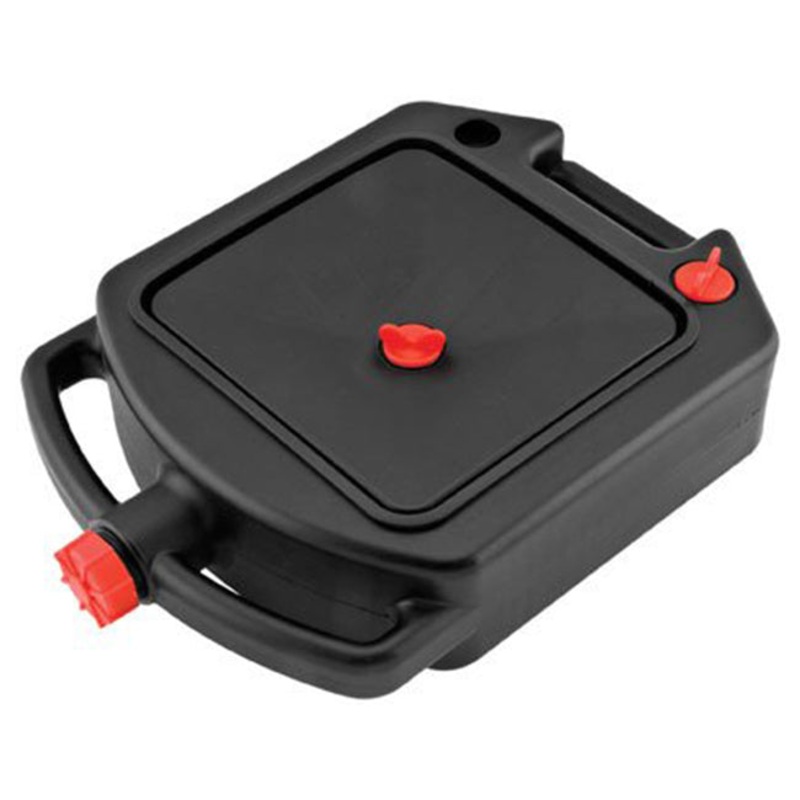TECH 7 Plastic Oil Drain Pan – 5L Oil Change Container 5ltr Black Tech7