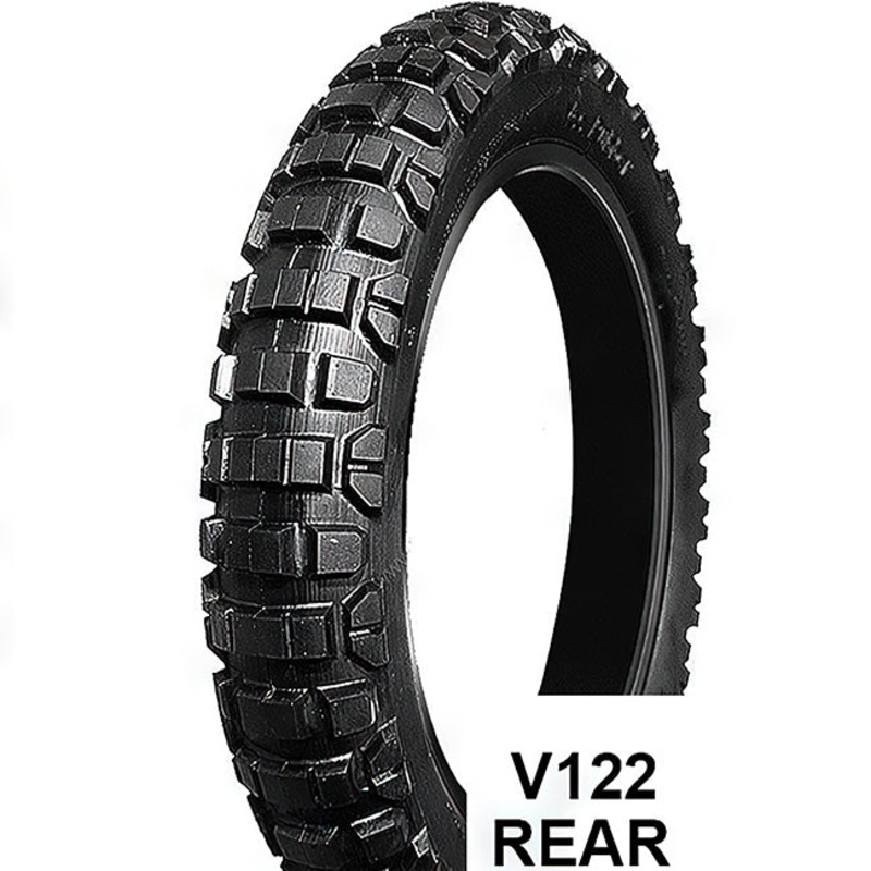 VEE RUBBER Enduro Tyres – V122 110/80-18 V122 Tube Type Trail Tyres DOT 6pyl Vee Rubber