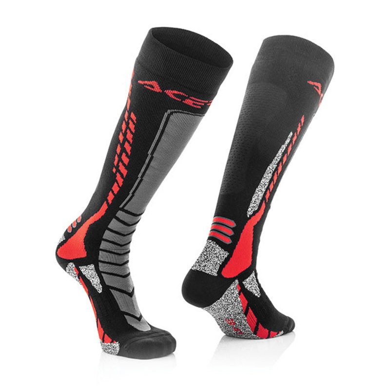 ACERBIS MX Pro Knee-Length Socks S/M MX Pro Socks Black/Red Acerbis