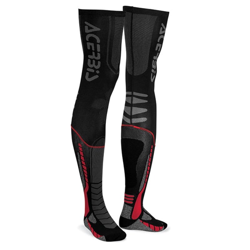 ACERBIS X-Leg Long Socks S/M X-Leg Socks Black/Red (39-41) Acerbis