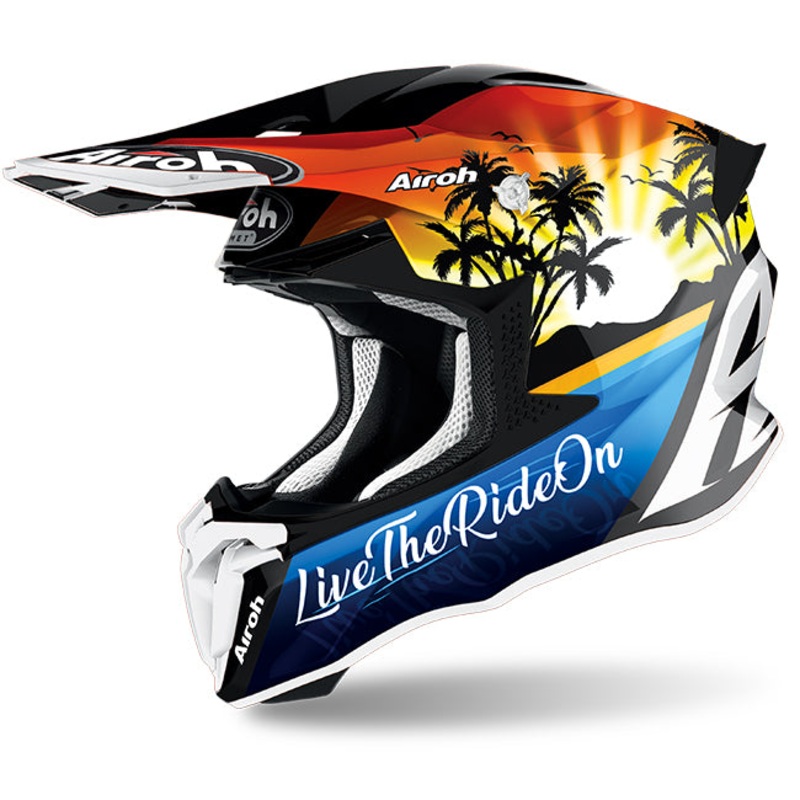 Airoh Twist 2.0 – Graphics *M Twist 2.0 Tech Blue Gloss MX Helmet Airoh