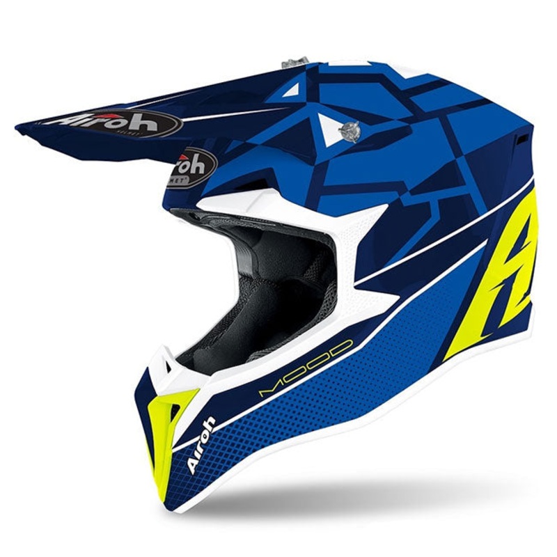 Airoh Wraap – Graphics *M Wraap Mood Blue Gloss MX Helmet Airoh