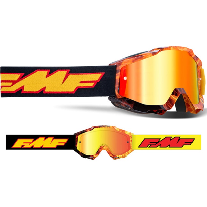 FMF POWERBOMB Youth Goggles Mirror Lens FMF POWERBOMB YOUTH Goggle Spark – Mirror Red Lens F-50300-251-06
