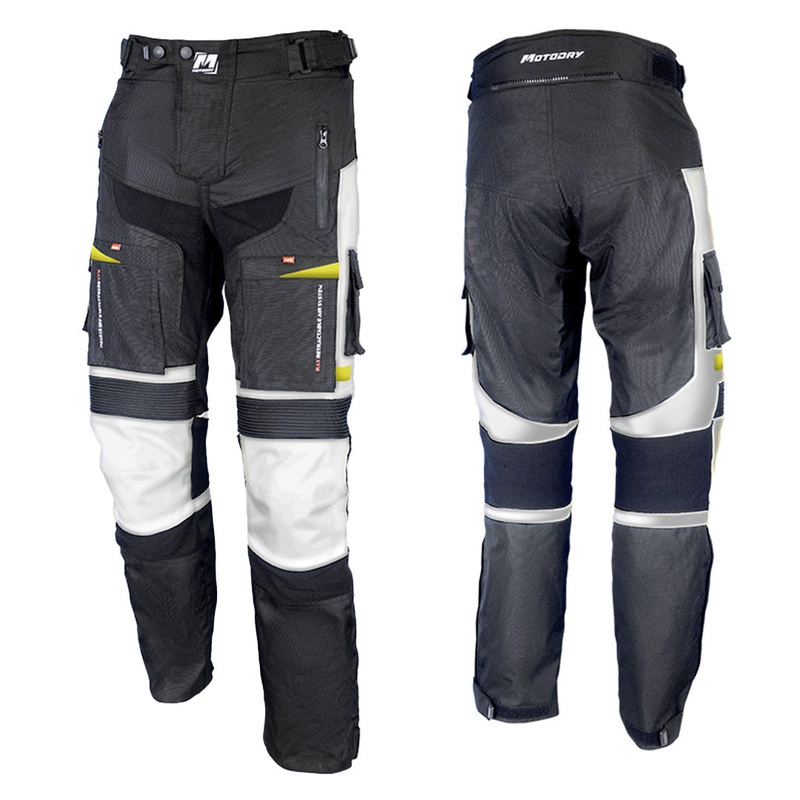 Motodry Advent-Tour Trekker Pants *3XL Advent-Tour Trekker Pants Blk/Gry/Flu MotoDry