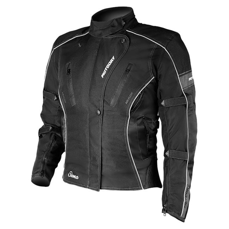 Motodry Siena Ladies Jacket 8 Siena Ladies Jacket Black/White MotoDry