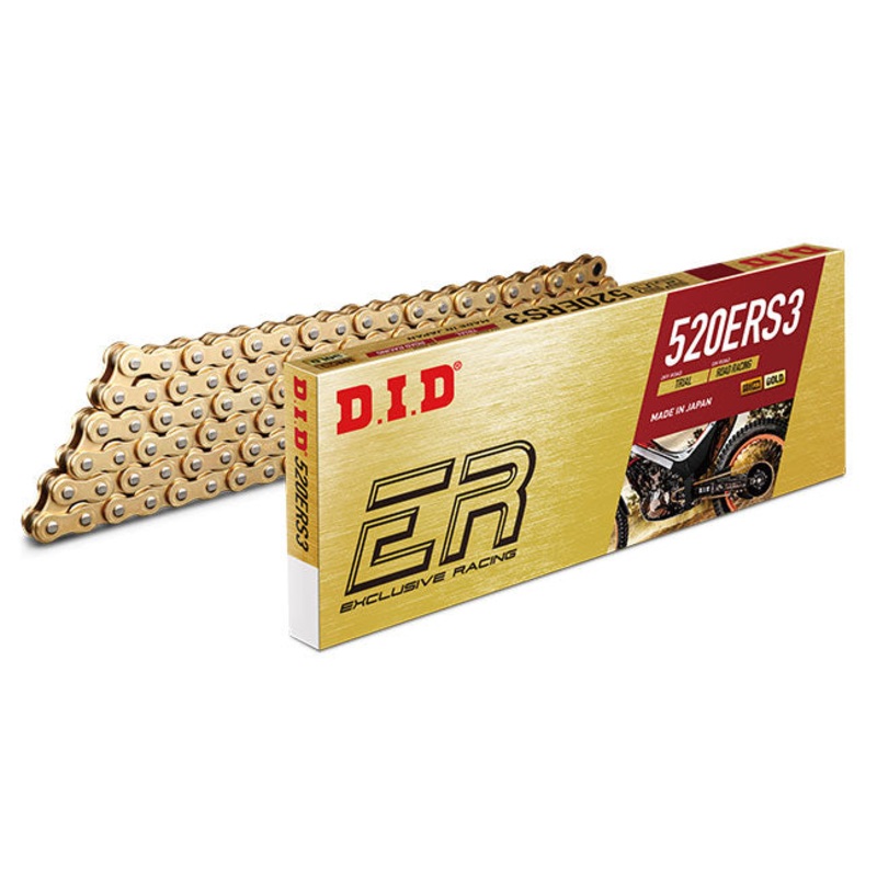 DID 520ERS3 – Non Sealed Chain 520ERS3 x 120RB G&G chain w/ RJ clip link DID