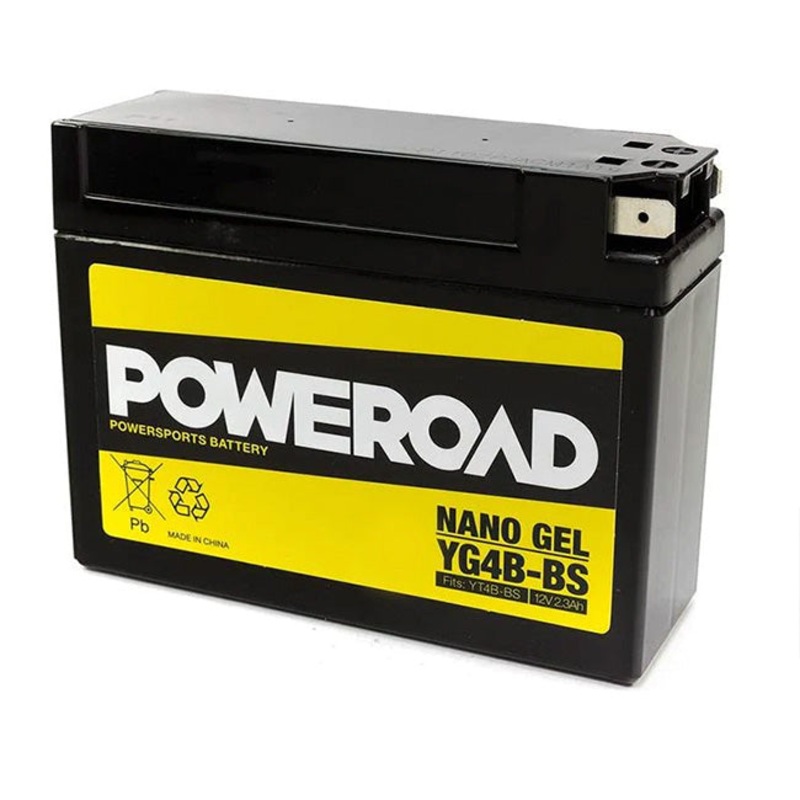 YG4B-BS Non-DG Nano Gel Battery Poweroad. Alt: YT4BBS ^ (CYG4BBS)
