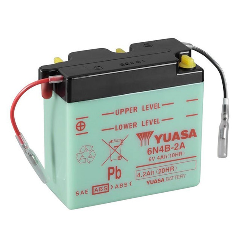 6N4B-2A DG Battery with 0.2ltr acid pack Yuasa (6N4B2APK)