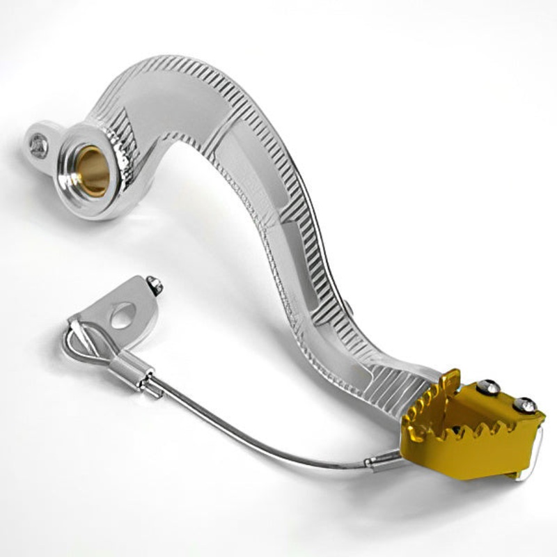 *Brake pedal RMZ250 07-10 RMZ450 05-07 gold tip Tech7 (BP341)