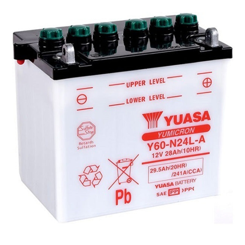Y60-N24L-A DG Battery with 1.7ltr acid pack Yuasa (Y60N24LAPK)