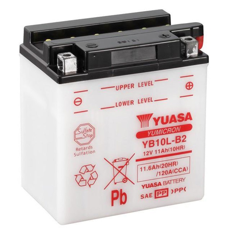 YB10L-B2 DG Battery with 0.8ltr acid pack Yuasa (YB10LB2PK)