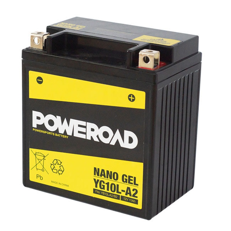 YG10L-A2 Non-DG NanoGel Battery Poweroad. Alt:YB10LA2 ^ (CYG10LA2)