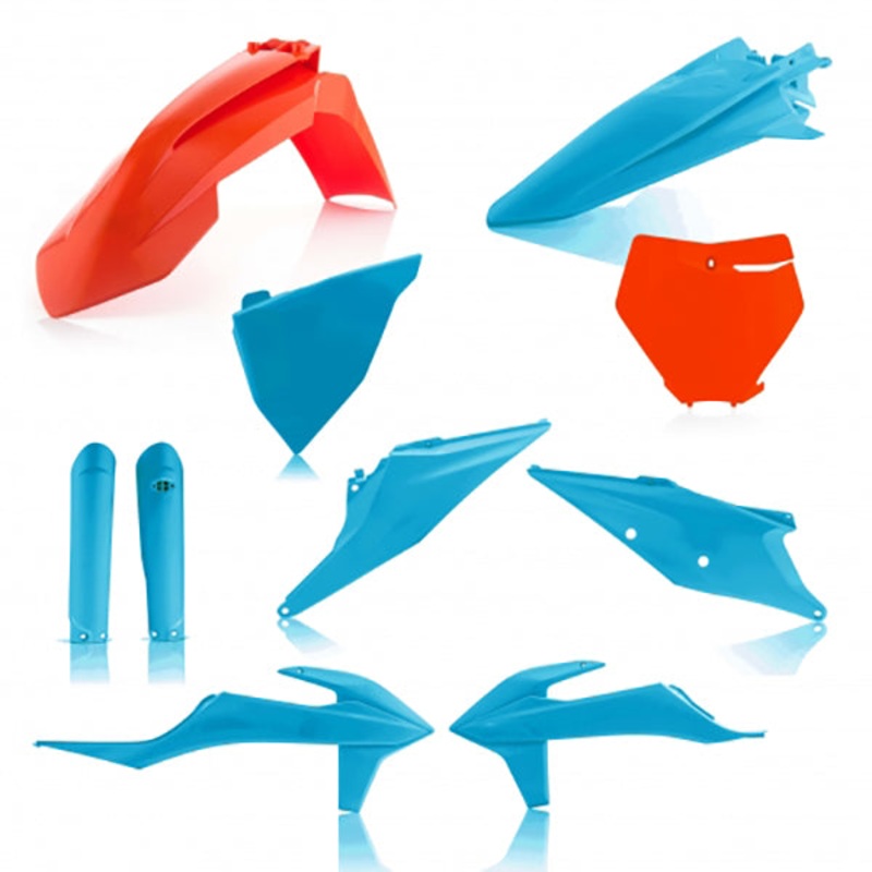 I Full Plastic Kit Orange/Blue KTM Acerbis Indent (23479.204)