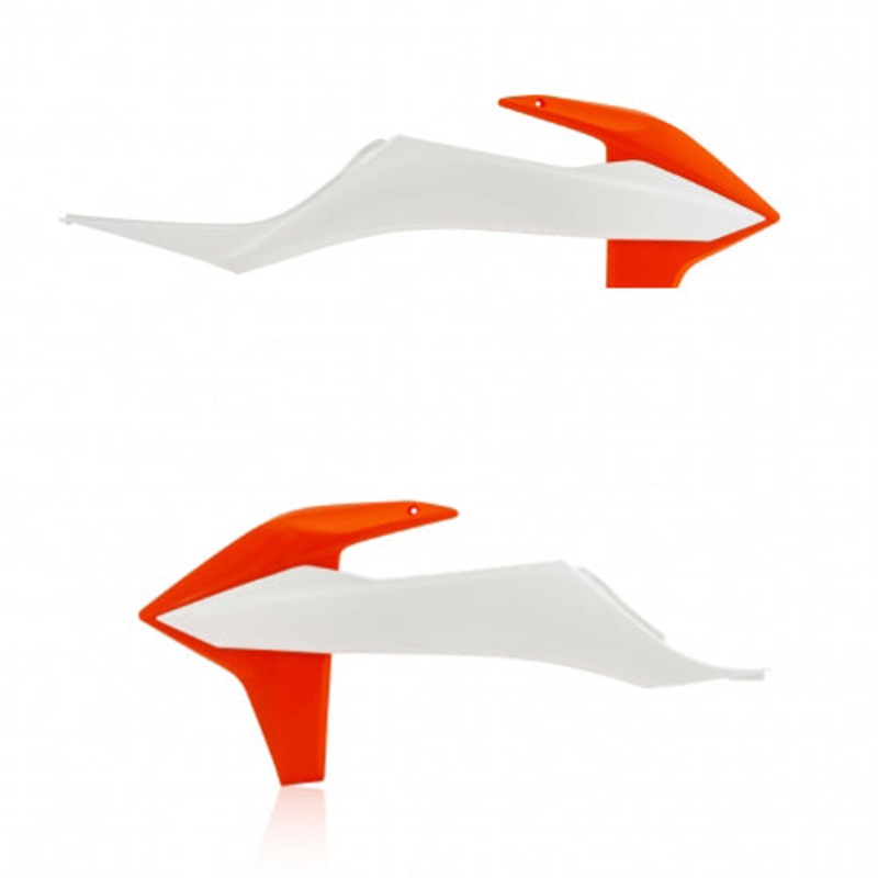 Radiator Shrouds White/Orange KTM Acerbis (23500.229)