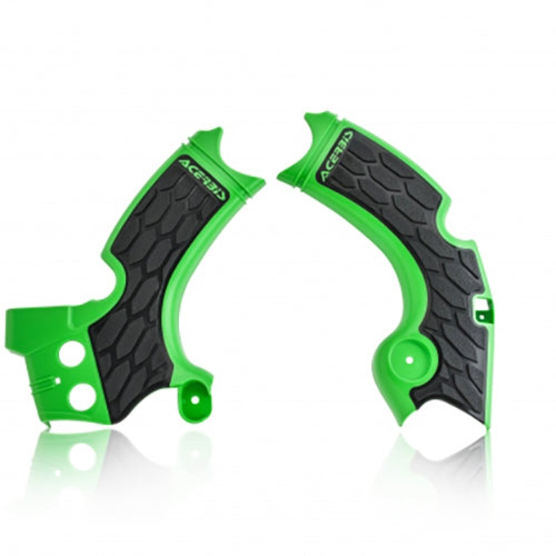 X-Grip Frame Guards Green/Black KX250F 15-19 Acerbis (22574.377)