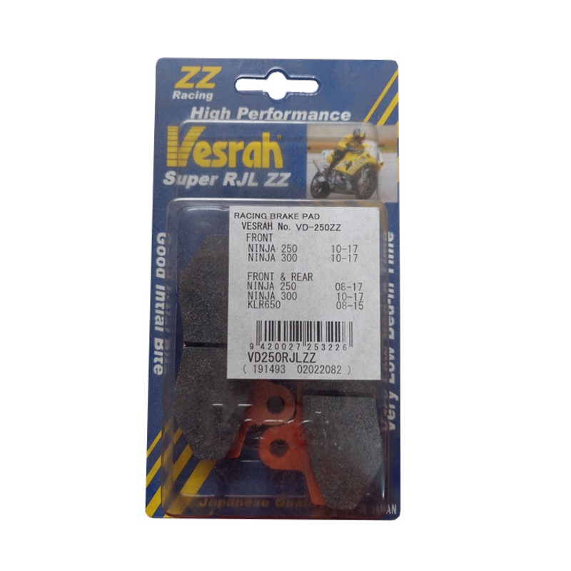 VD250RJL-ZZ Sintered Racing Brake Pads Vesrah. Alt: VD250JL AX35165 (VD250RJLZZ)