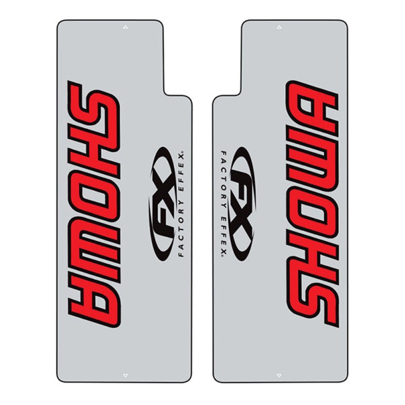 Clear upper fork shields Showa red Factory FX (FX02-8515)