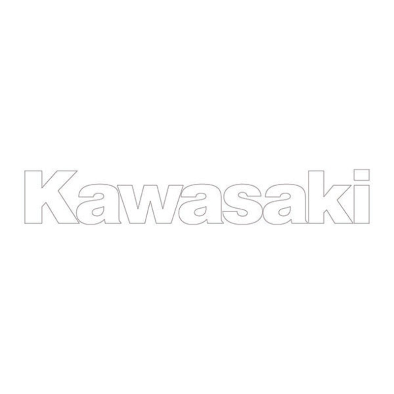 Kawasaki Side Logo White Sticker (700.1025)
