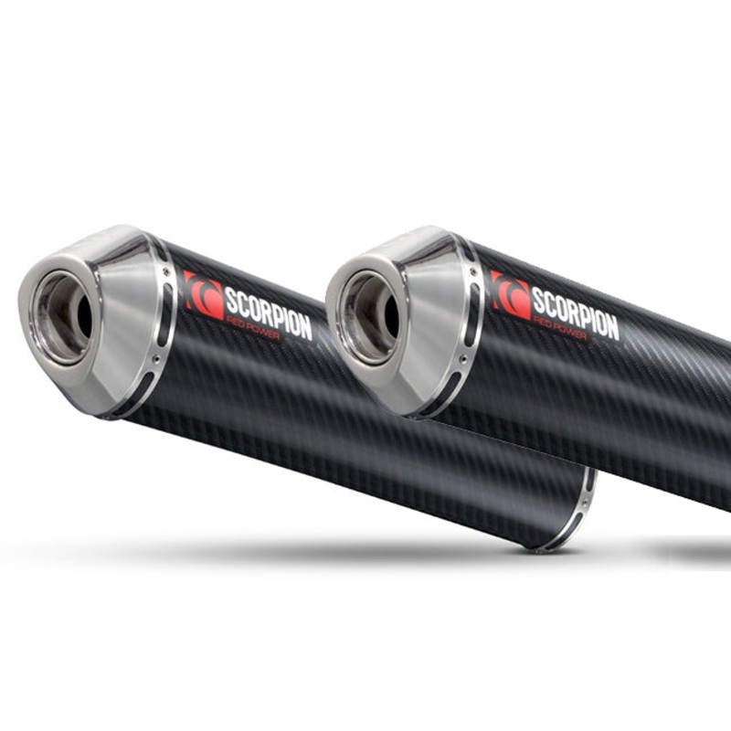 **Kawasaki ZZR 600 D 90-98 Round Slip-on Pair Carbon (EKA51CEM)