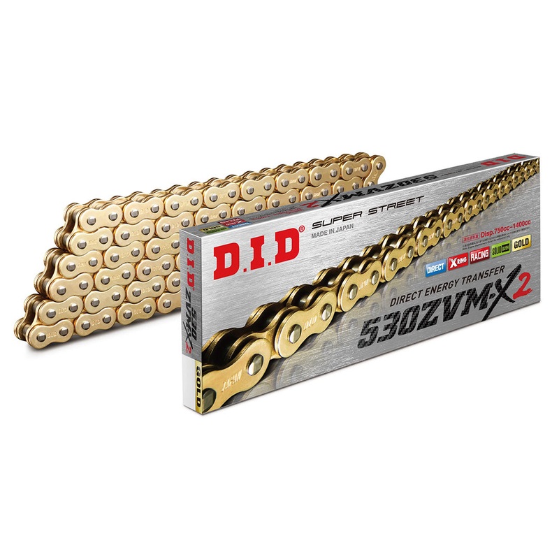 530ZVM-X2 x 118ZB G&G X’Ring solid bush chain w/ ZJ rivet link DID (530ZVMX2118G)
