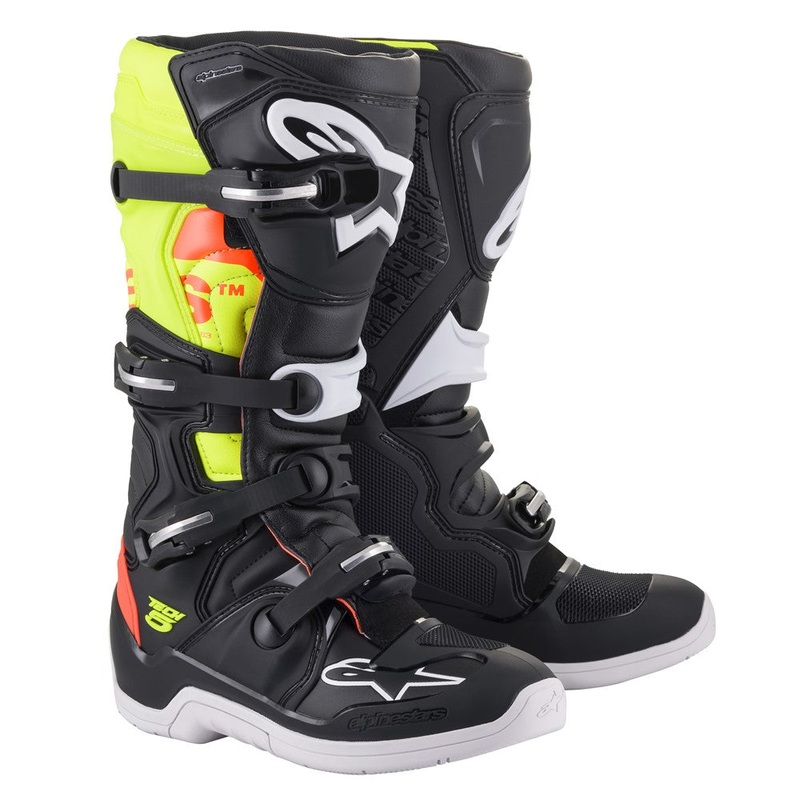 Tech-5 MX Boots Black/Red 8