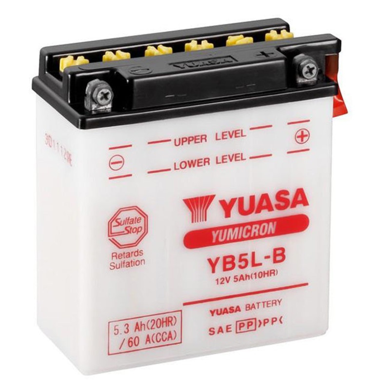 YB5L-B DG Battery with 0.36ltr acid pack Yuasa (YB5LBPK)