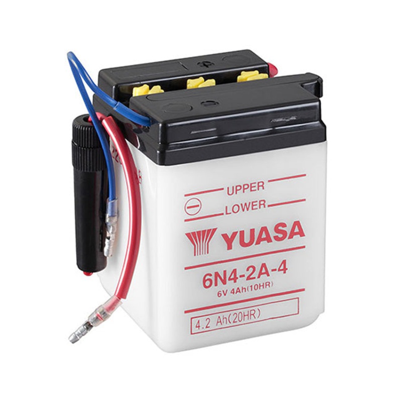 6N4-2A-4 DG Battery with 0.2ltr acid pack Yuasa (6N42A4PK)