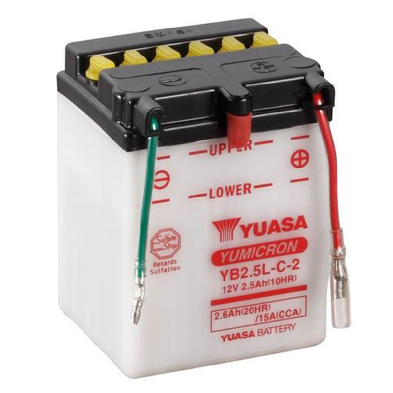 YB2.5L-C DG Battery with 0.24ltr acid pack Yuasa (YB25LCPK)