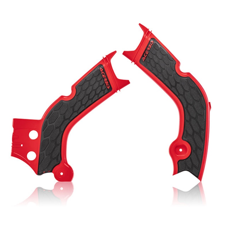 X-Grip Frame Guards Red/Black CRF 250/300/450 R/RX 19-21 Acerbis (23664.349)