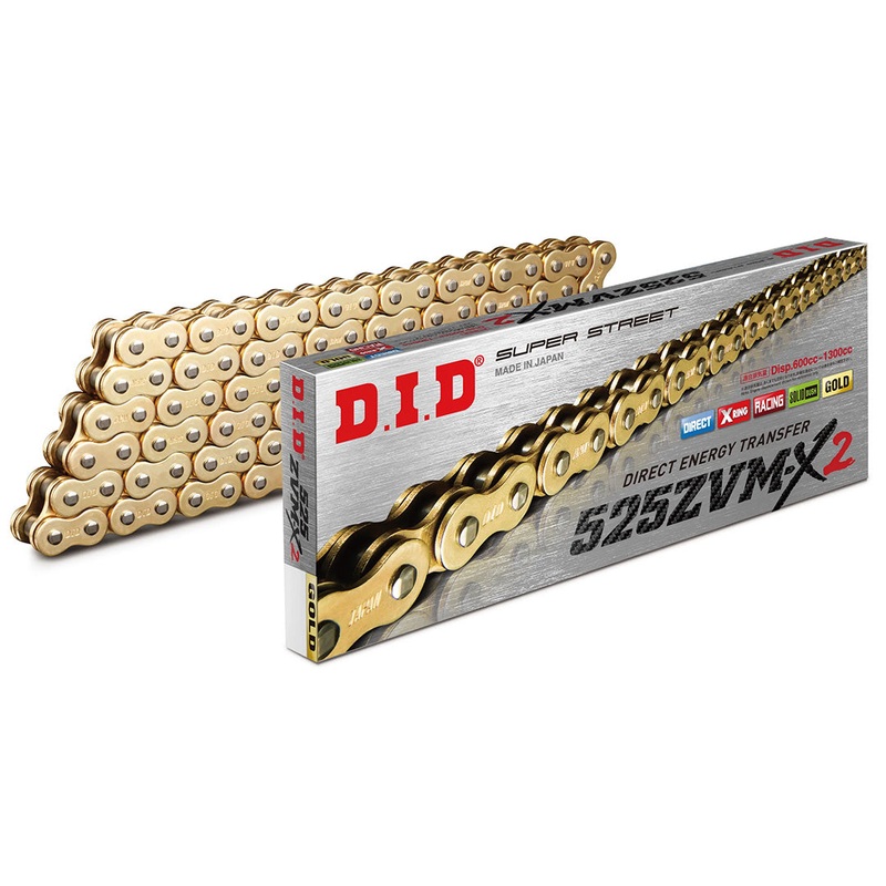 525ZVM-X2 x 110ZB G&G X’Ring chain w/ ZJ rivet link DID (525ZVMX2110G)
